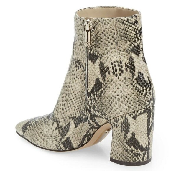 Sam Edelman Hilty Snake Leather Booties 5.5 NEW - Picture 3 of 8